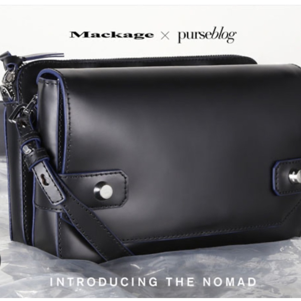 Mackage "Nomad" Convertible Shoulder Cross body, travel Bag Purse Black leather